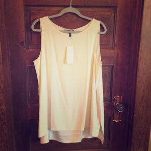 Eileen Fischer Silk Georgette Crepe Shell